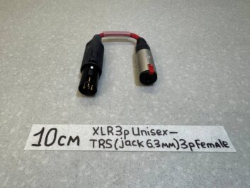 Кабель-переходник XLR_3pin(UNISEX)一JACK(TRS)_6.3mm(Female) RD(10)См