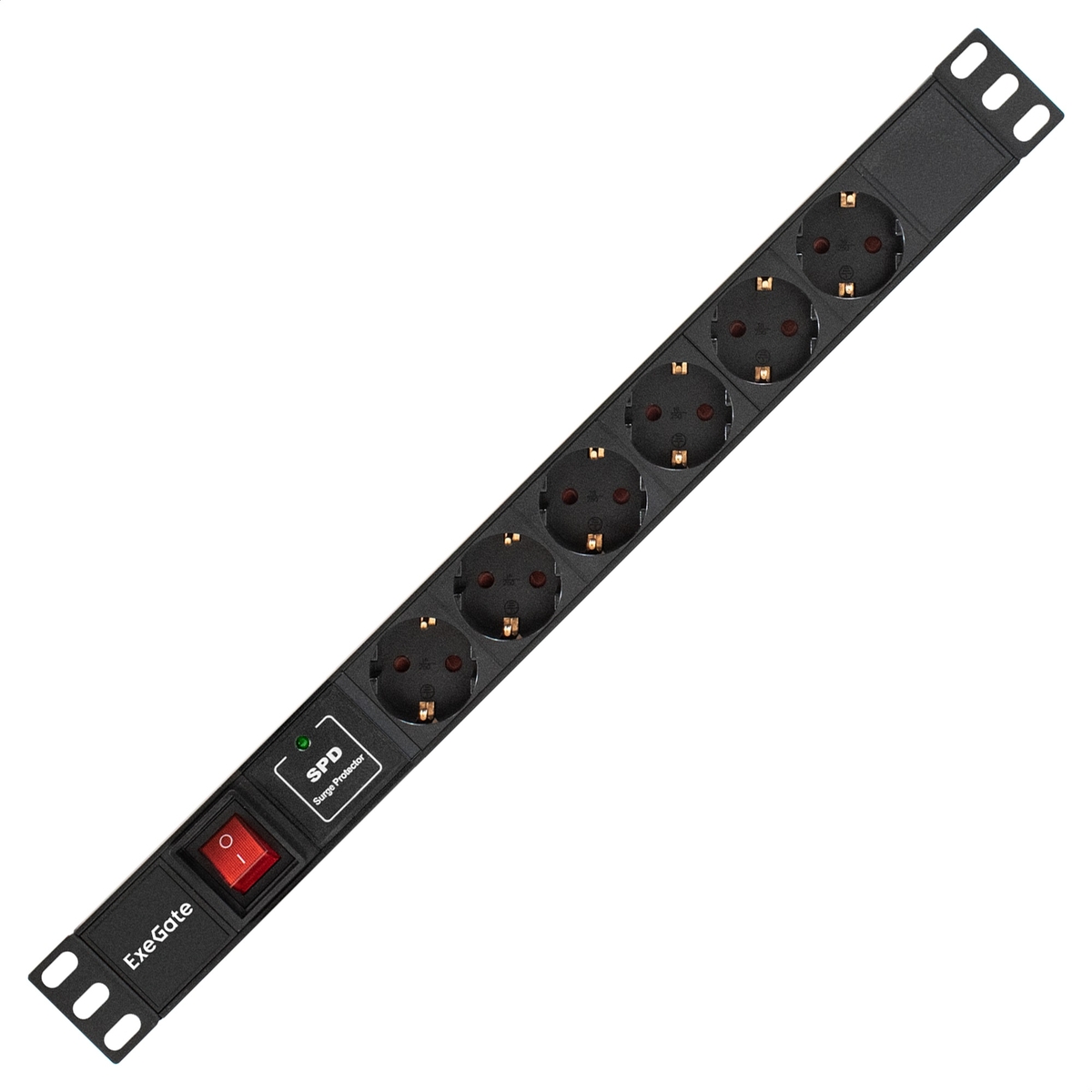 Блок розеток ExeGate ServerPro PDU-19H608 Al-6S-EU2CU-SW-SPD1-3