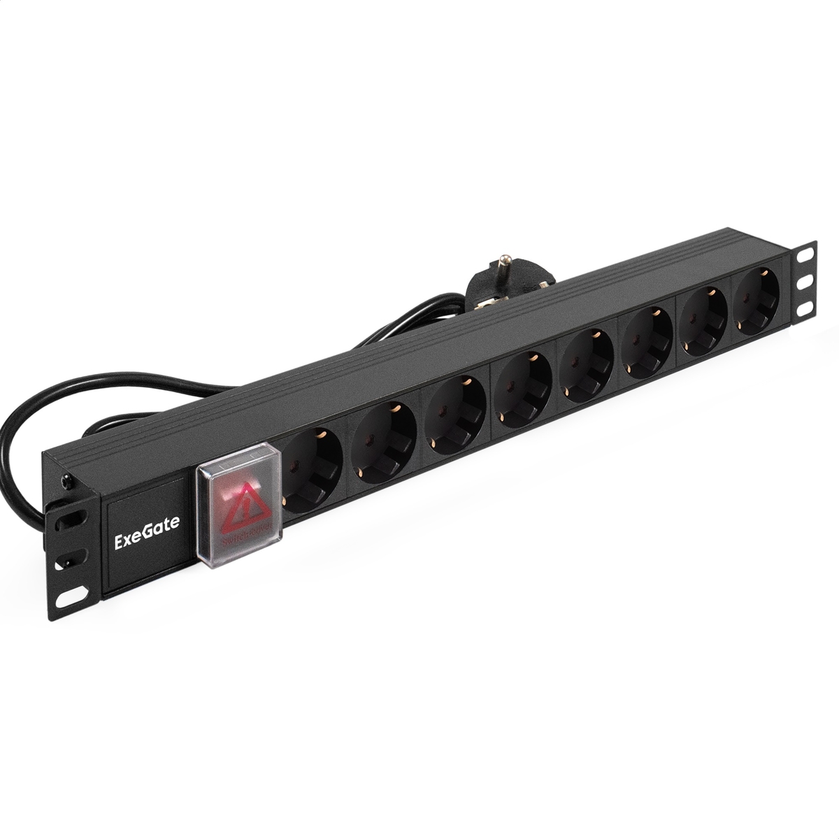 Блок розеток ExeGate ServerPro PDU-19H804 Al-8S-EU2.5CU-SW-1
