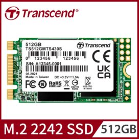Диск SSD M.2 (2242) 512 ГБ Transcend MTS430 [TS512GMTS430S]