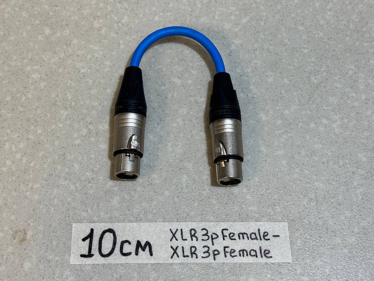 Кабель-переходник XLR_3pin(Female)一XLR_3pin(Female) BL(10)См-2