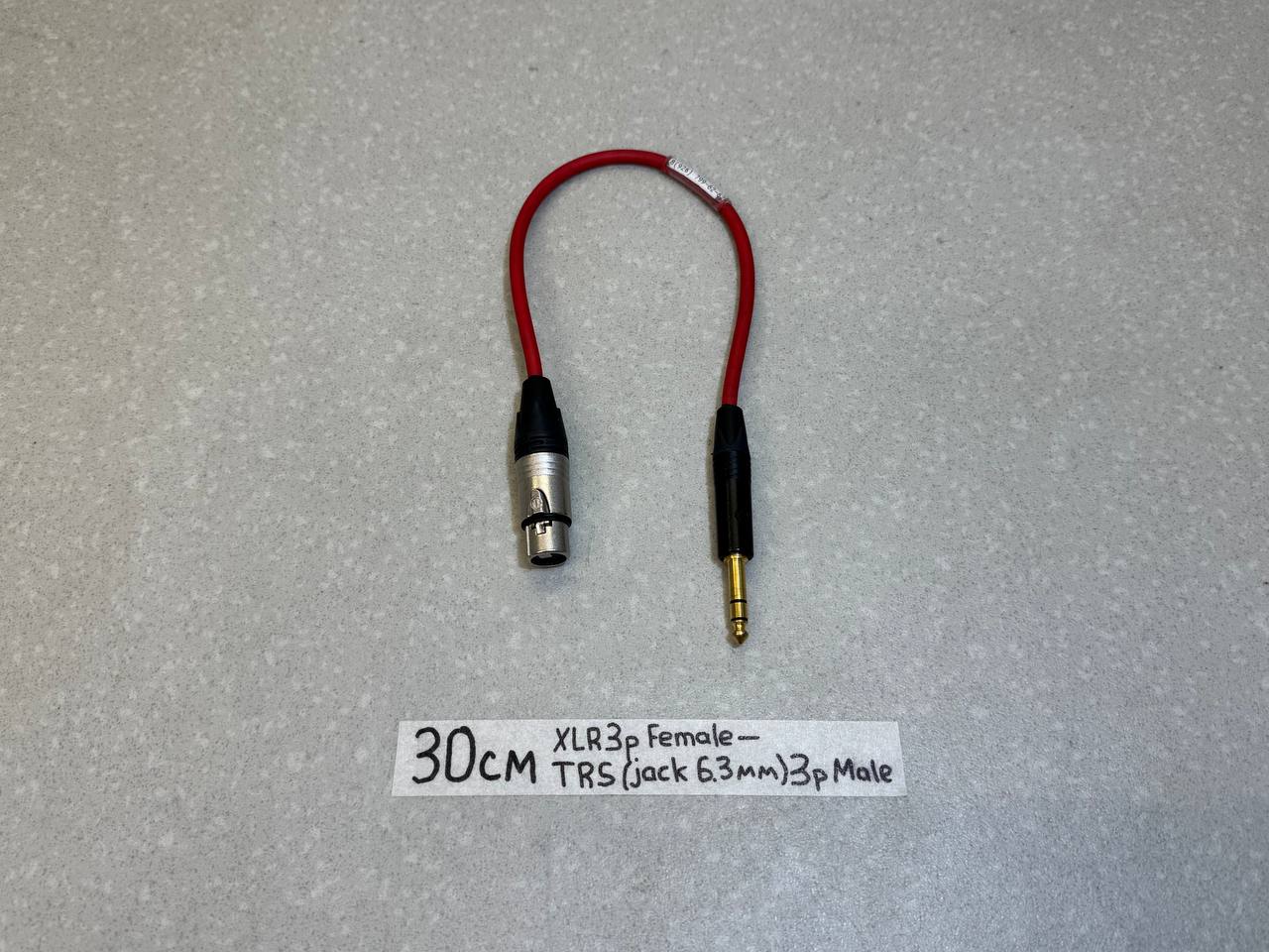 Кабель-переходник XLR_3pin(Female)一JACK(TRS)_6.3mm(Male) RD(10)См-3