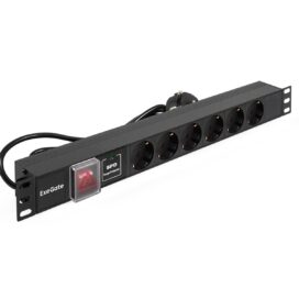 Блок розеток ExeGate ServerPro PDU-19H608 Al-6S-EU2CU-SW-SPD1