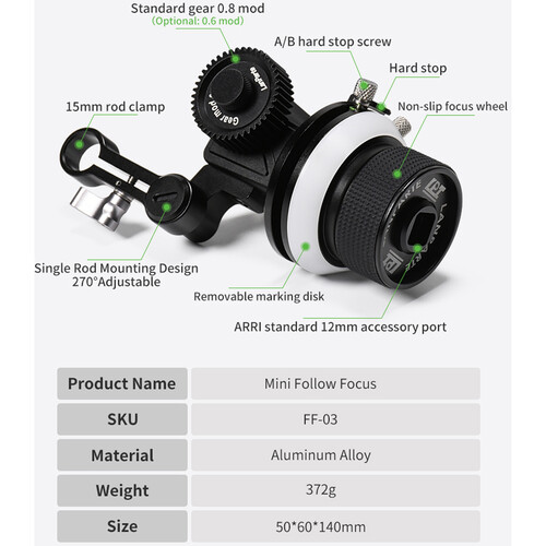 Фоллоуфокус Lanparte FF-03 Mini Follow Focus-4