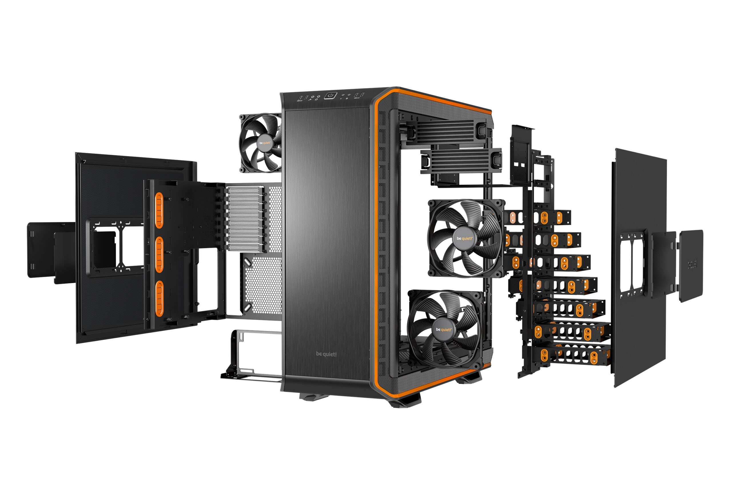 Компьютерный Корпус BeQuiet DARK BASE 900 ORANGE/Стекло [BG010]-3