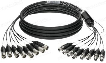 Мультикор (ЗВУК) XLR_3pin(M)-XLR_3pin(F) 8 каналов(8вх,8вых) BK (10)Метров