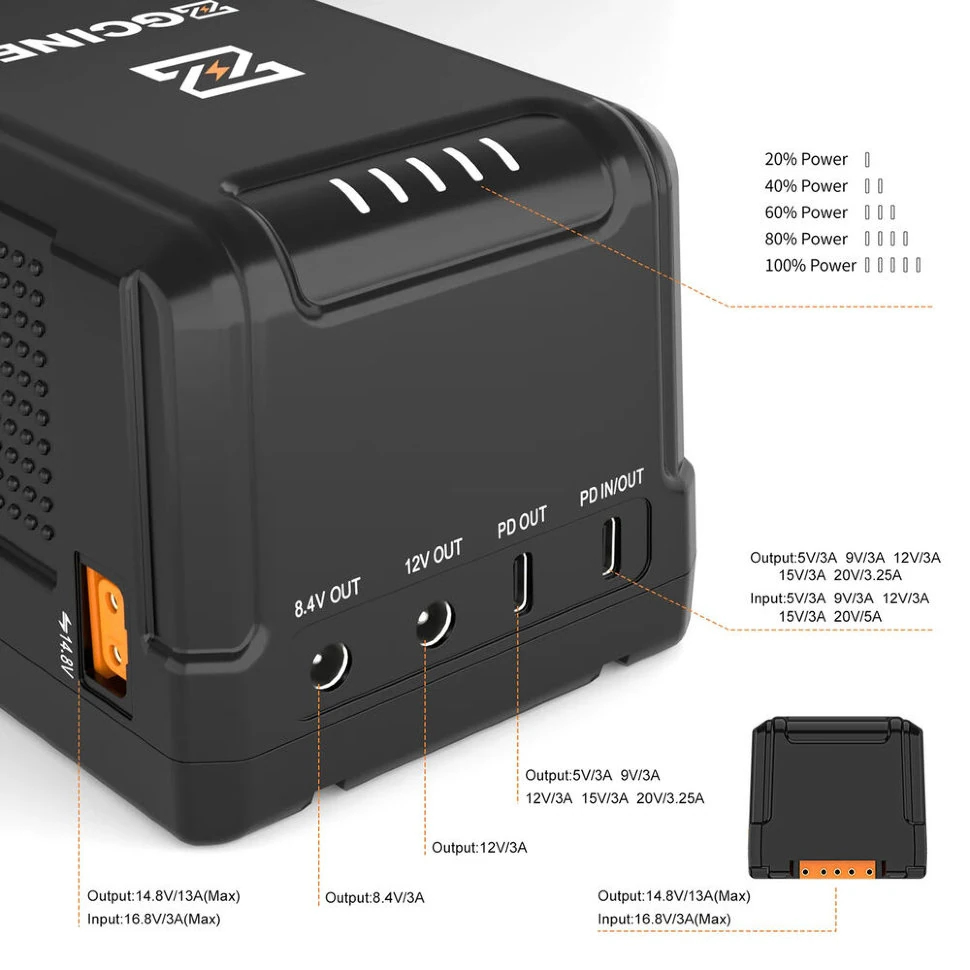 Аккумулятор V-mount ZGCine ZG-S200 (199.8 Wh)-3