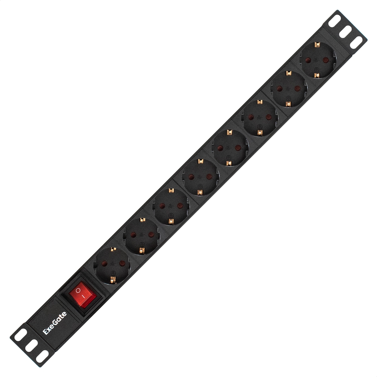 Блок розеток ExeGate ServerPro PDU-19H804 Al-8S-EU2.5CU-SW-3