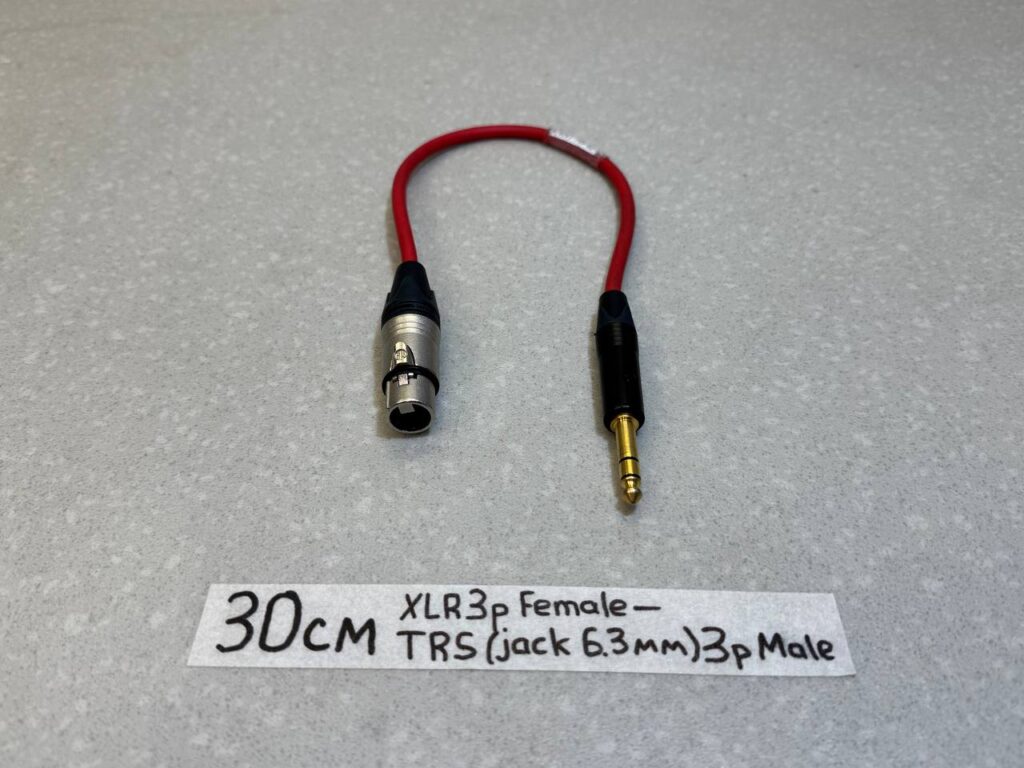 Кабель-переходник XLR_3pin(Female)一JACK(TRS)_6.3mm(Male) RD(10)См-1