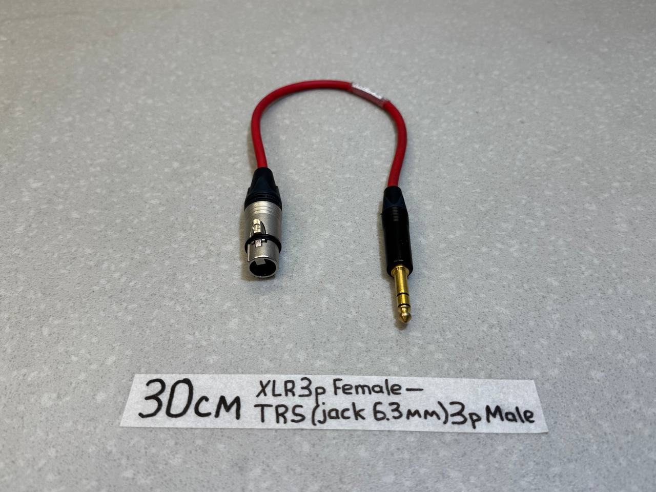 Кабель-переходник XLR_3pin(Female)一JACK(TRS)_6.3mm(Male) RD(10)См-1