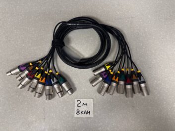 Мультикор (ЗВУК) XLR_3pin(M)-XLR_3pin(F) 8 каналов(8вх,8вых) BK (2)Метров