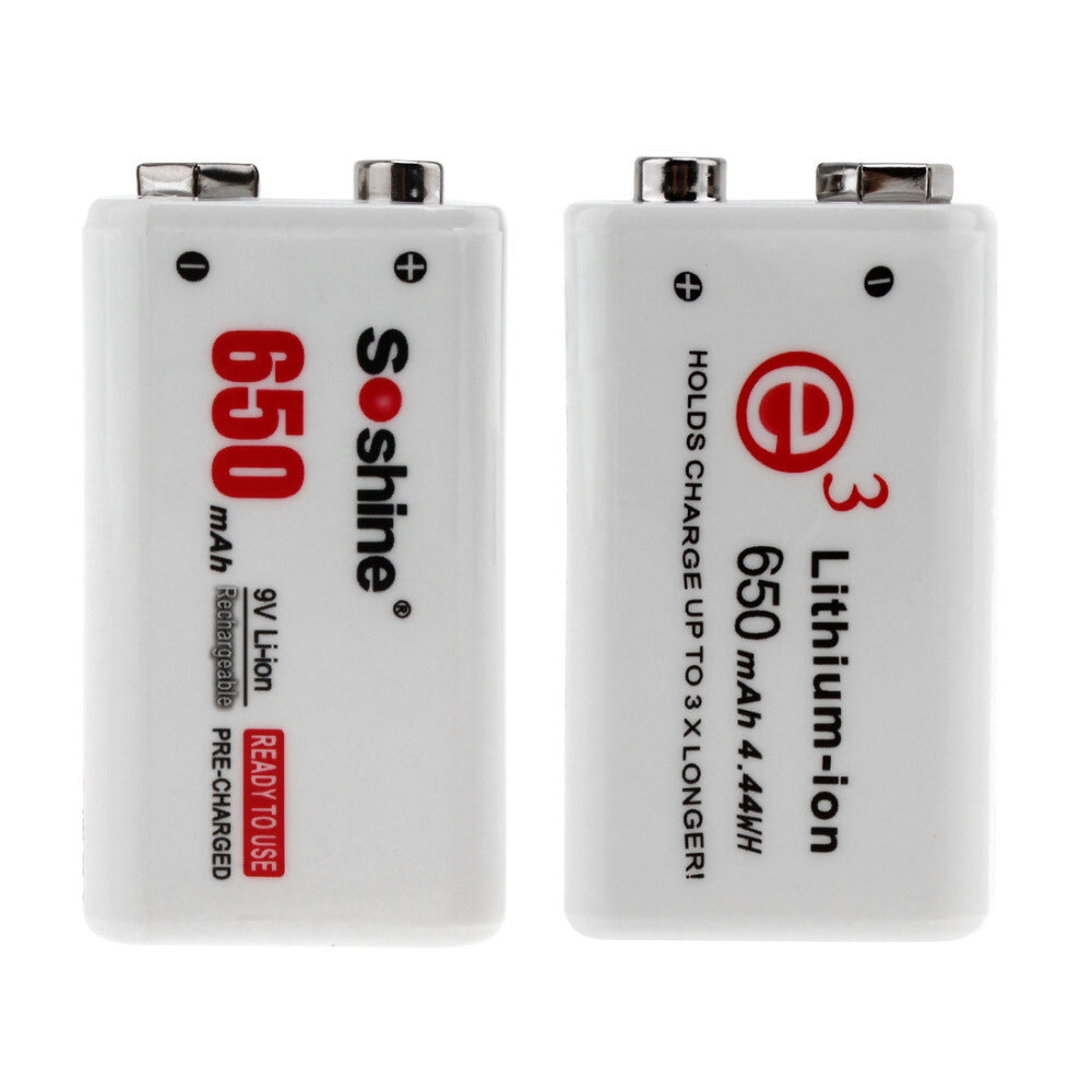 Аккумулятор Крона 9V Li-ion Soshine (8.4V/650mAh/6F22)-1