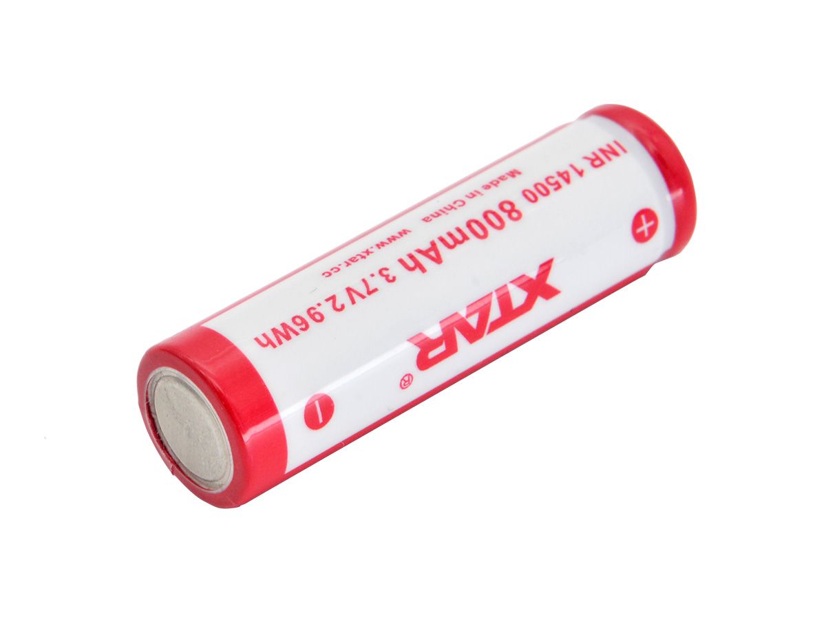 Аккумулятор 14500 Xtar INR (Li-ion;800mAh;3.7V;НЕзащищенный) 1шт-3