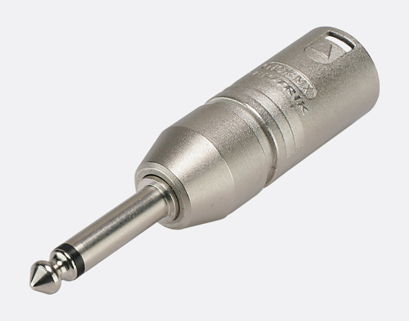 Адаптер с Jack 6.3 мм 2pin (папа) на XLR 3pin (папа) Neutrik (3MX-2P)-2