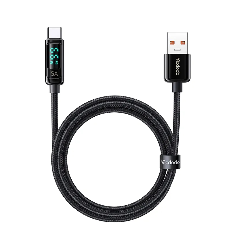 Кабель USB 2.0 Type-A/Type-C с Ваттметром Mcdodo,Черный,1.2 м-2