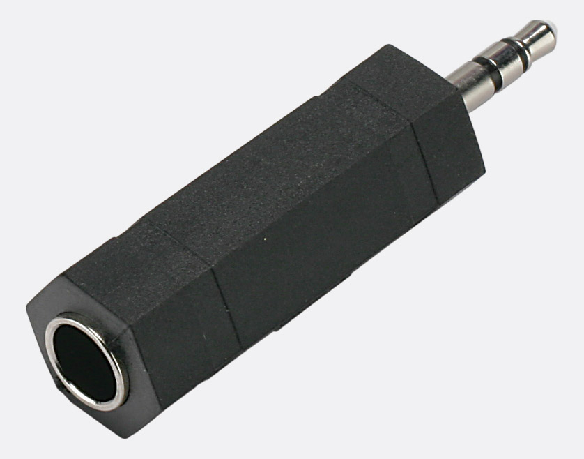 Адаптер 3p 6.35mm jack (мама) 3p на 3.5mm jack (папа) Neutrik (3JA-3MJP)-1