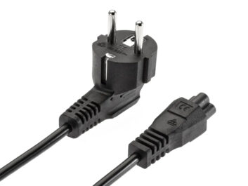 Кабель питания C5 - Shuko(F) 3х0.5мм2 5A/220V/3 метра VCOM (CE022-CU0.5-3M)