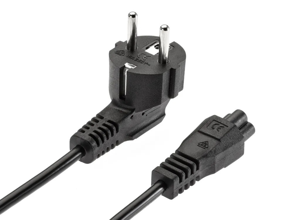 Кабель питания C5 - Shuko(F) 3х0.5мм2 5A/220V/3 метра VCOM (CE022-CU0.5-3M)-1