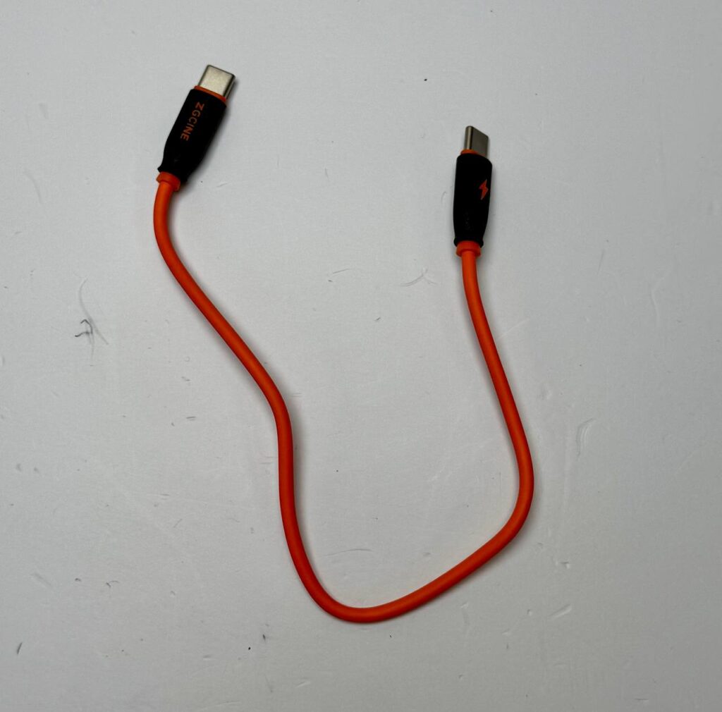 Кабель USB 2.0 Type-С/Type-C для зарядки Zgcine,Оранжевый,0.25 м-1