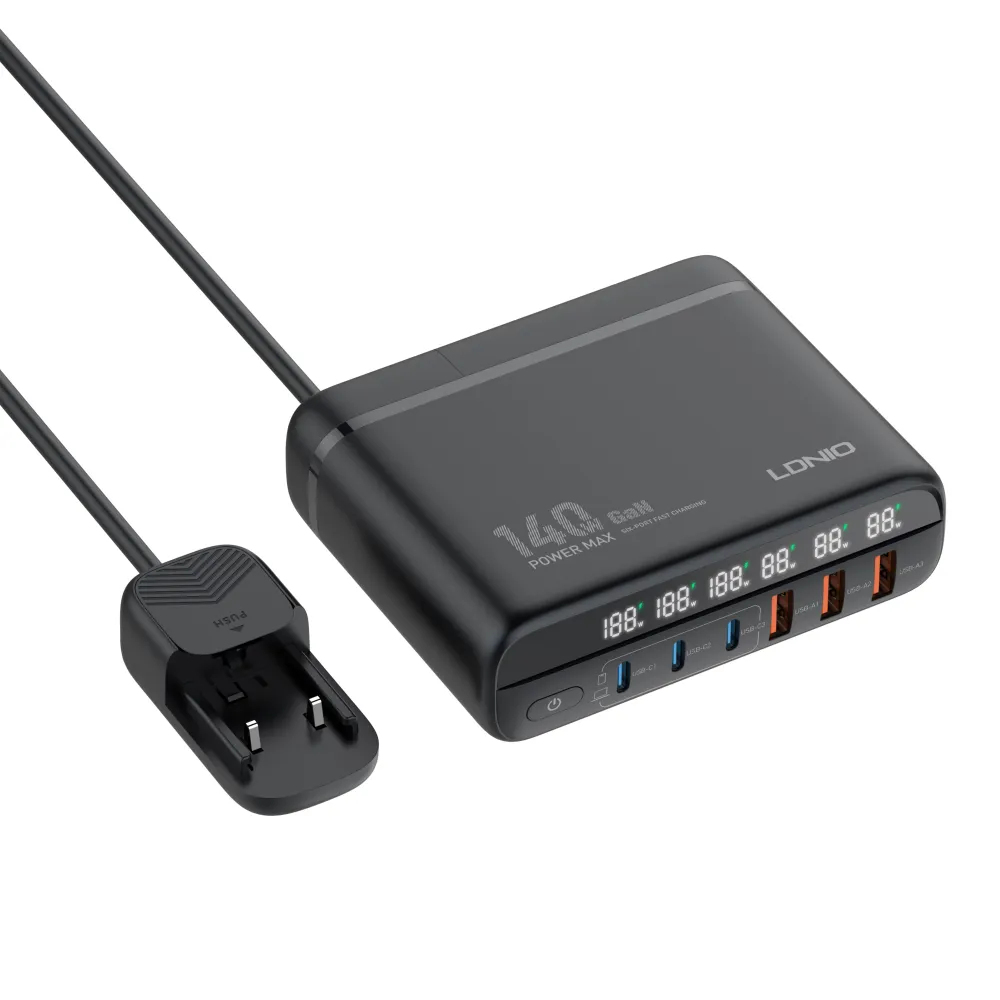 Зарядное Устройство USB Ldnio A6140C КОМПЛЕКТ №1 (3 Type-A /3 Type-С)140Вт-3