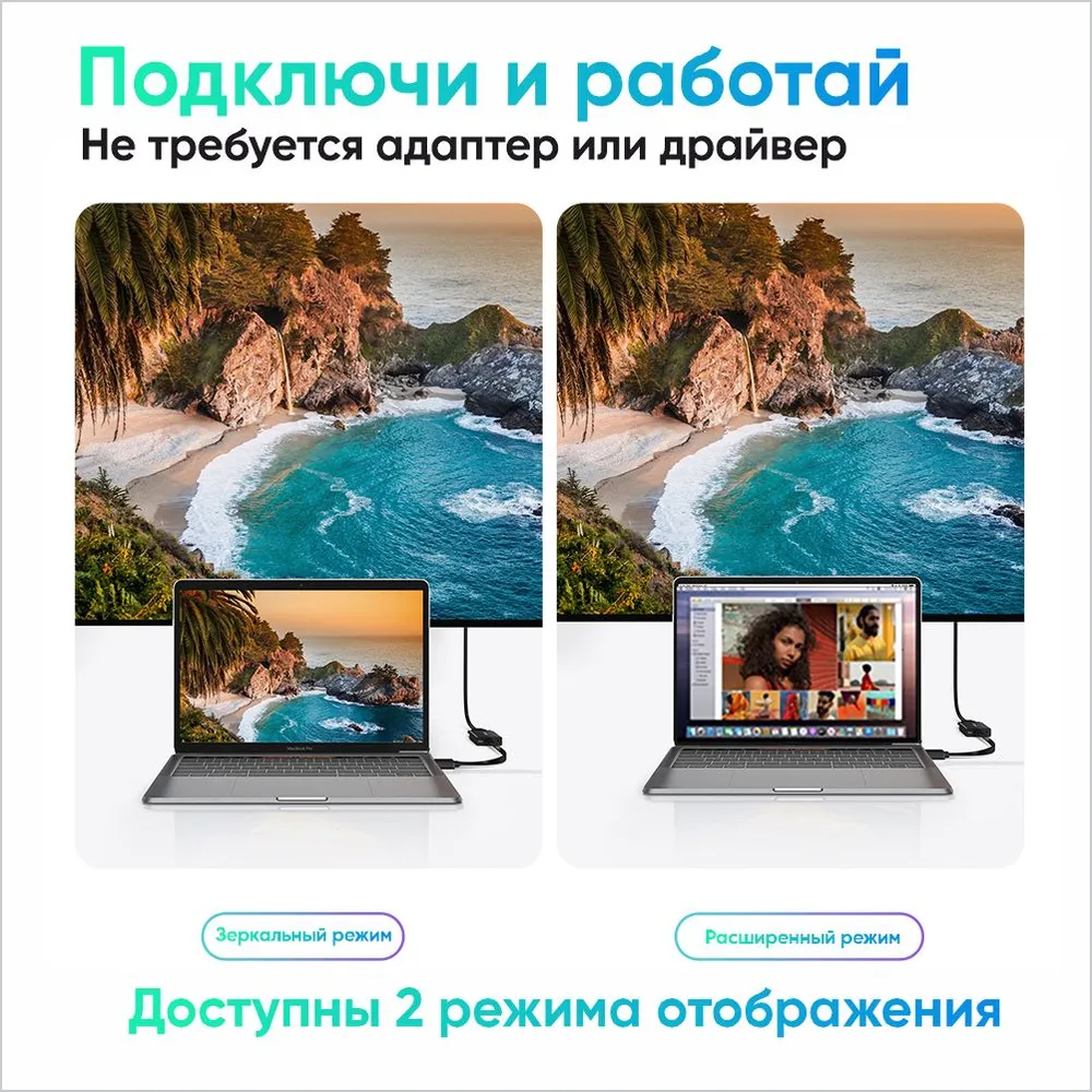 Кабель-Адаптер HDMI на USB Type-C Ugreen MM142 (50570) 1,5 м-3