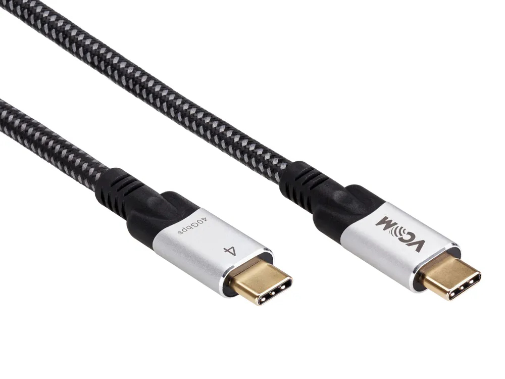 Кабель Thunderbolt 3/USB 4 Type C-Type C, 240Вт 8К, 40 Гбит/с VCOM (CU560-2M) 2.0М-1