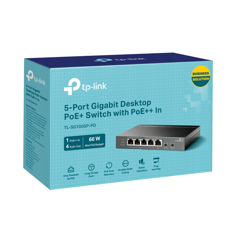 Коммутатор неуправляемый 1 Гбит/с TP-Link TL-SG1005P-PD (5 портов, PoE)-8