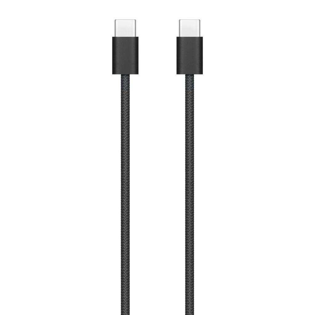 Кабель USB 2 Type-C/Type-C плетеный Apple 60Вт,Черный,1м-1