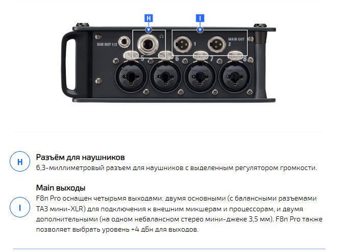 Рекордер Звука Zoom F8N Pro (32-Bit; Body)-3
