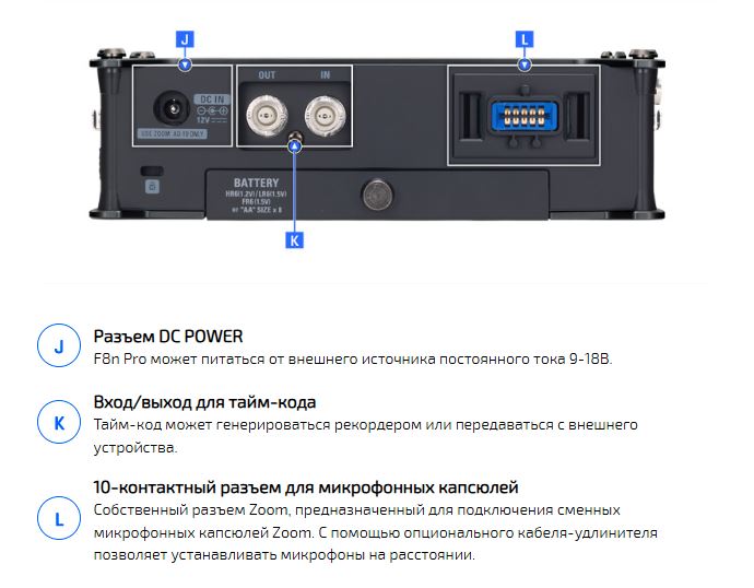 Рекордер Звука Zoom F8N Pro (32-Bit; Body)-4