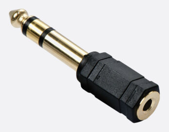 Адаптер 3p 3.5mm jack (мама) на 3p 6.35mm jack (папа) Lindy (35620)