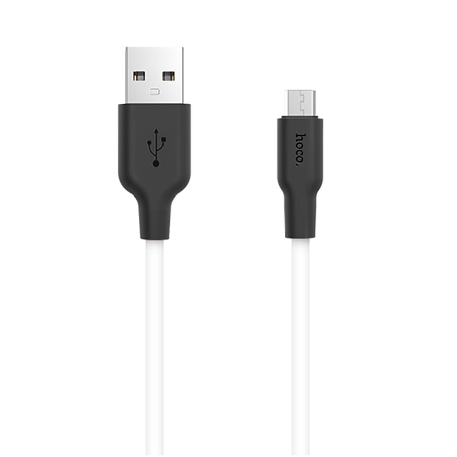 Кабель Зарядный USB 2.0 Type-A/MicroUSB Hoco x21 plus silicone Белый,0.25 м-2