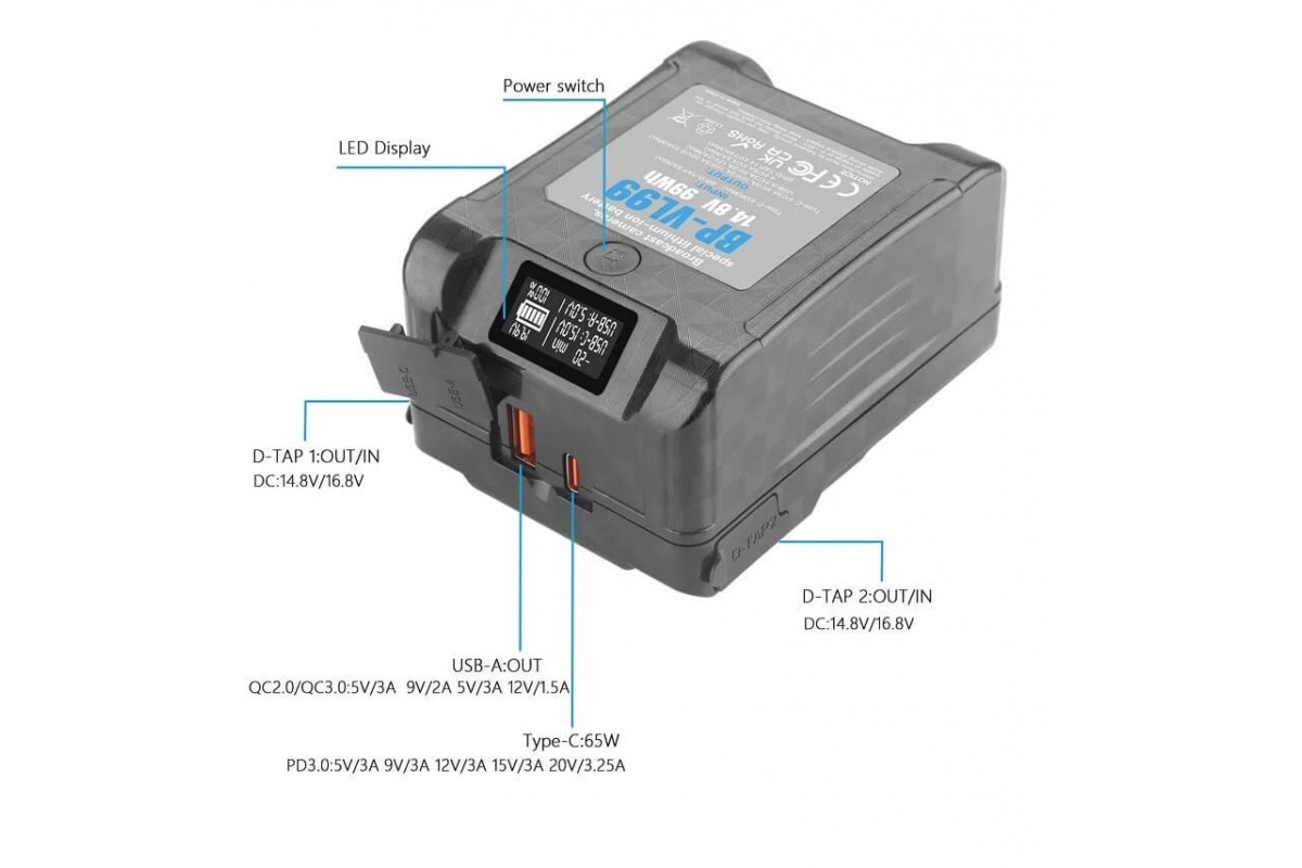 Аккумулятор v-mount Ruibo BP-VL99 99Вт-2