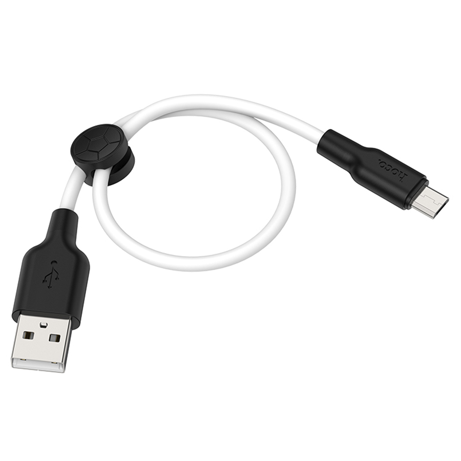 Кабель Зарядный USB 2.0 Type-A/MicroUSB Hoco x21 plus silicone Белый,0.25 м-3