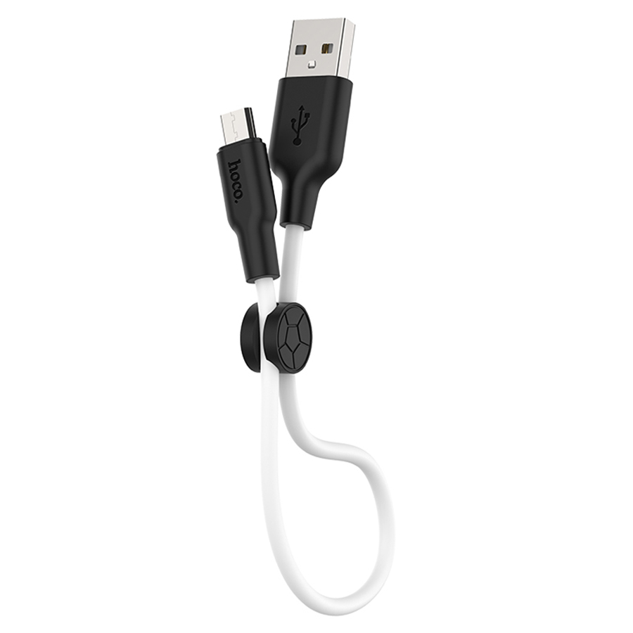 Кабель Зарядный USB 2.0 Type-A/MicroUSB Hoco x21 plus silicone Белый,0.25 м-4