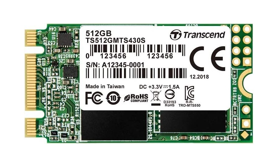 Диск SSD M.2 (2242) 512 ГБ Transcend MTS430 [TS512GMTS430S]-2