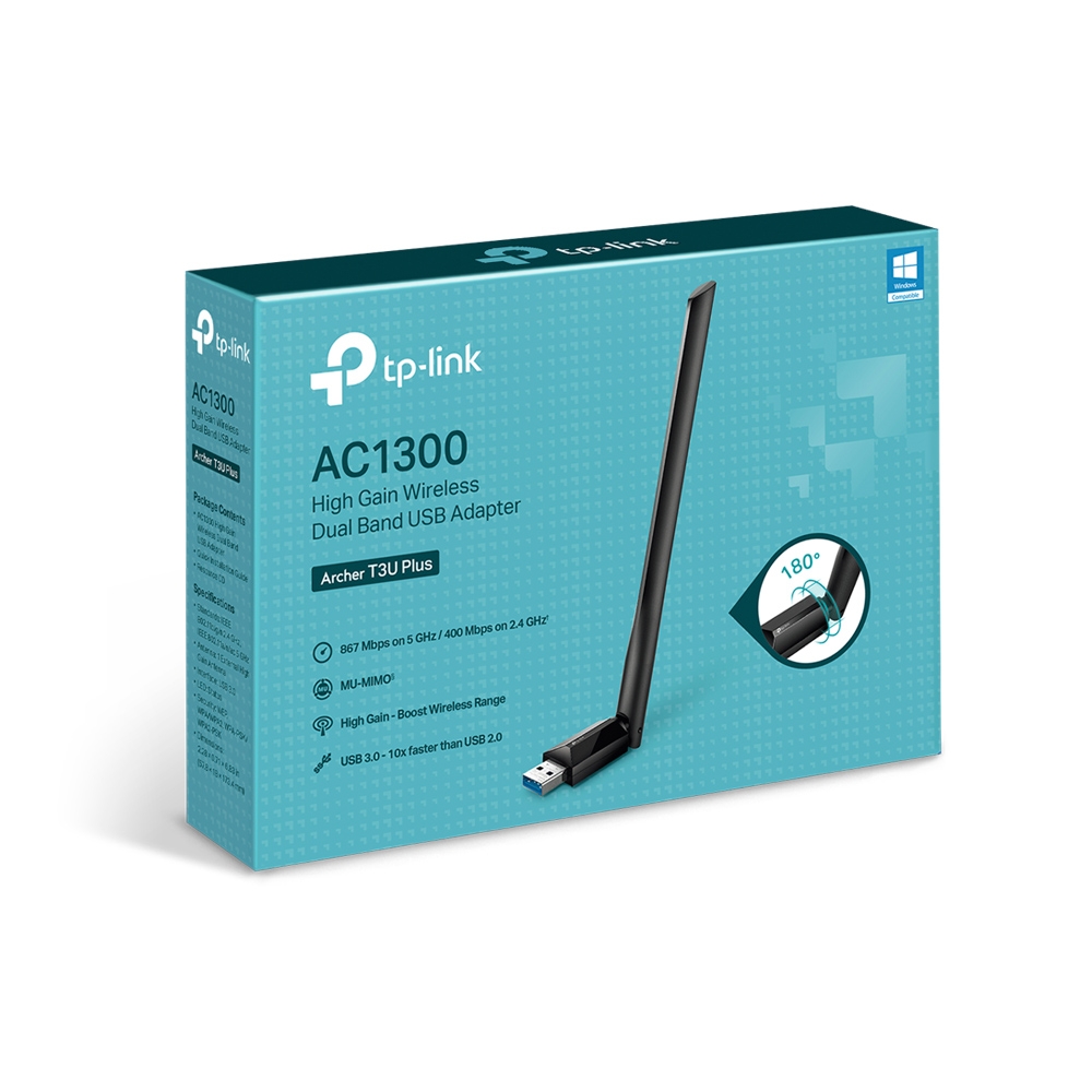 Двухдиапазонный беспроводной USB-адаптер TP-Link Archer T3U Plus AC1300-5