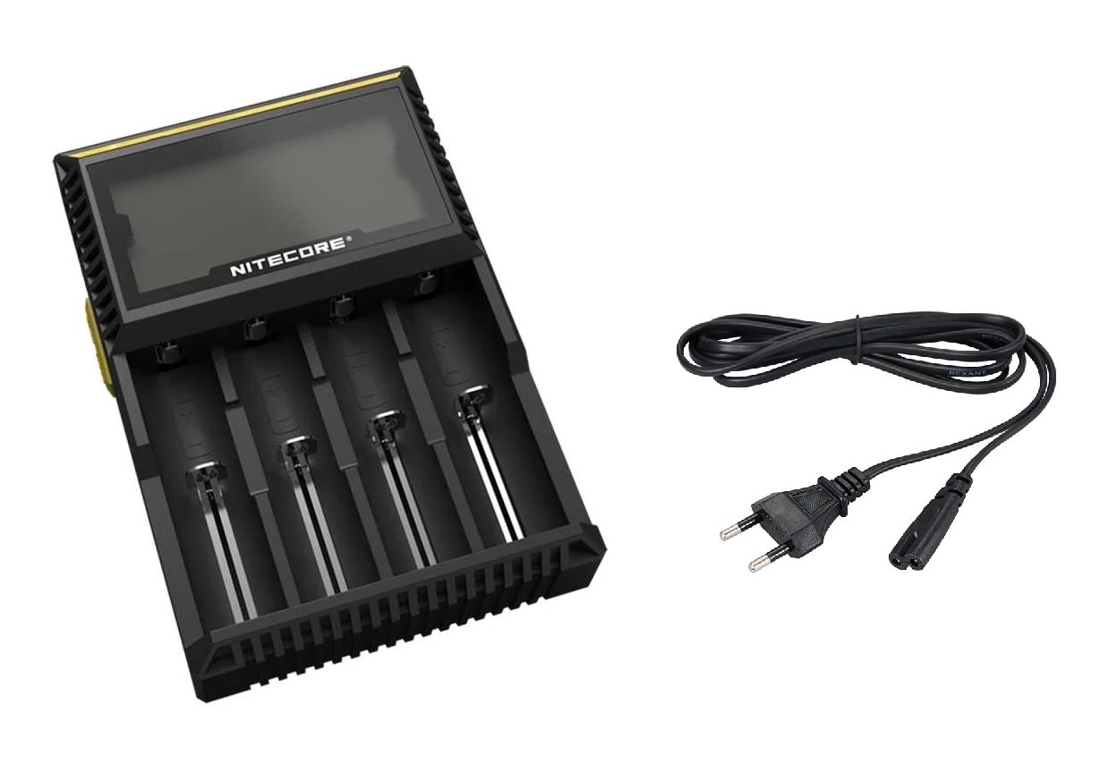 Зарядное устройство для Цилиндрических АКБ Nitecore D4 + КАБЕЛЬ С7-1