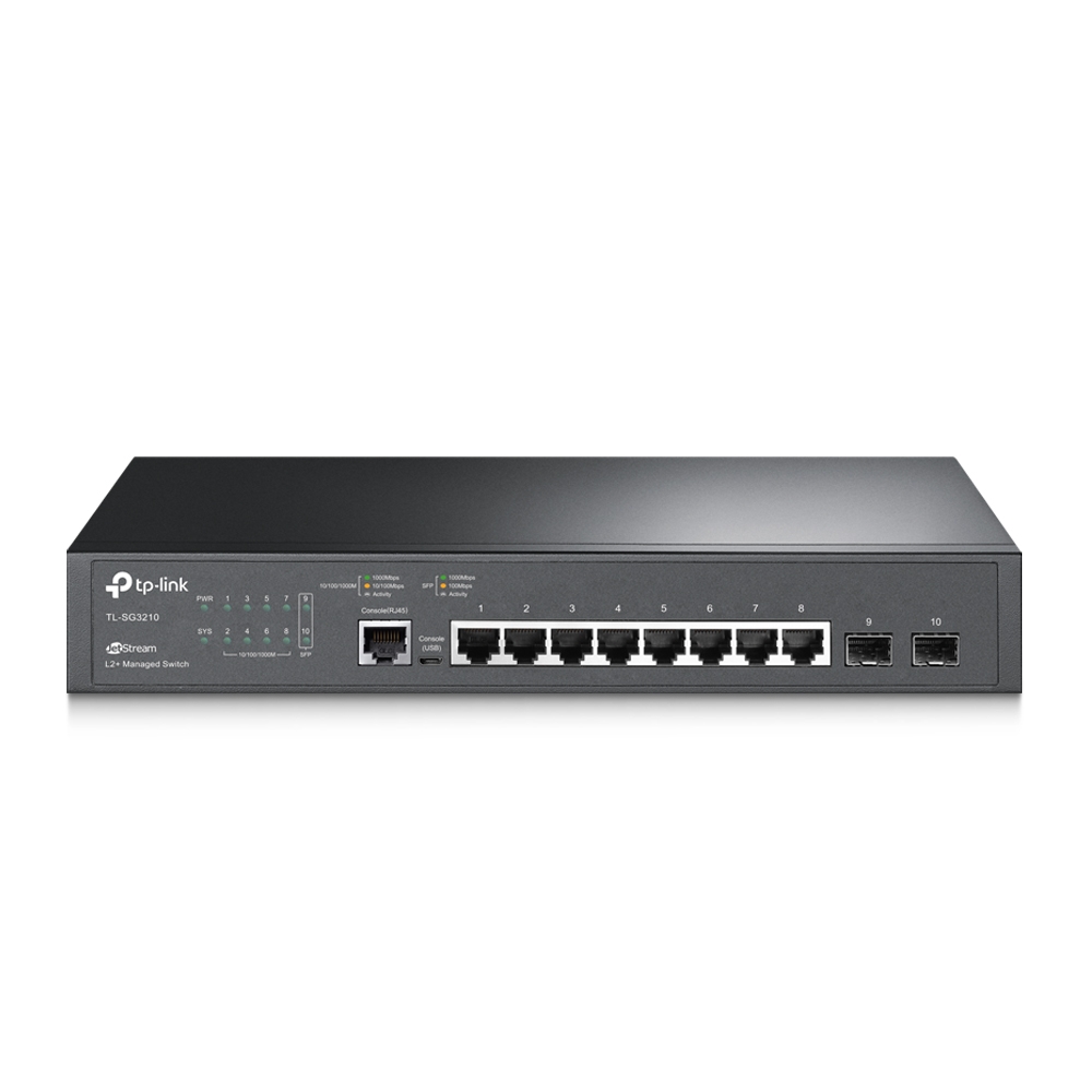Коммутатор управляемый 1 Гбит/с TP-Link Omada TL-SG3210 10-портов(8xRJ45 1Gbps+2xSFP 1Gbps)-1
