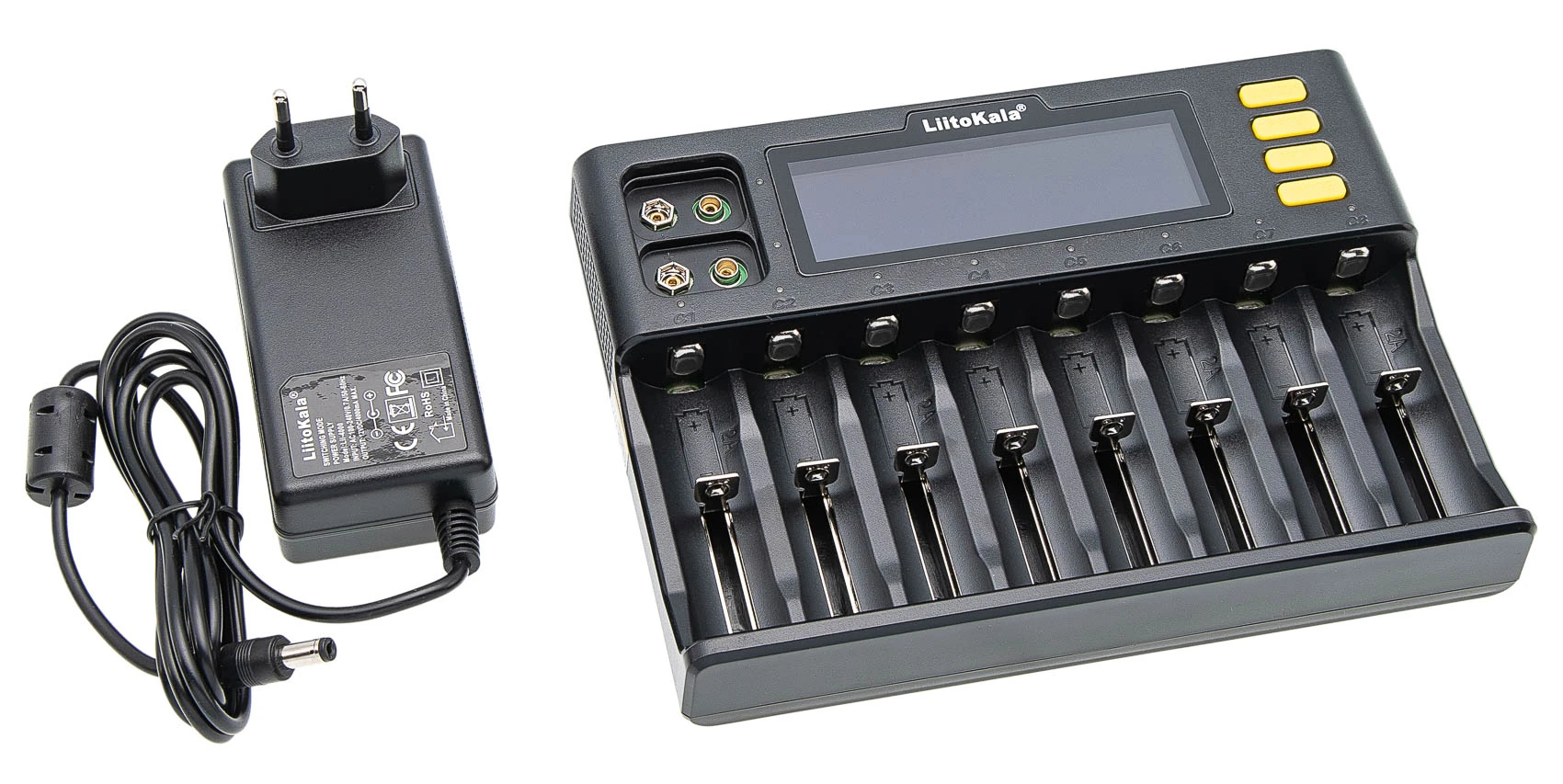 Зарядное устройство для Цилиндрических и 9V АКБ LiitoKala Lii-S8 + Б.П.-1