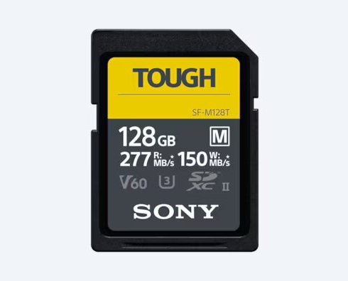 Карта памяти SDXC 128 Гб Sony SF-M128T TOUGH Class 10 UHS-II V60 W-150/R-277 MB/s-1