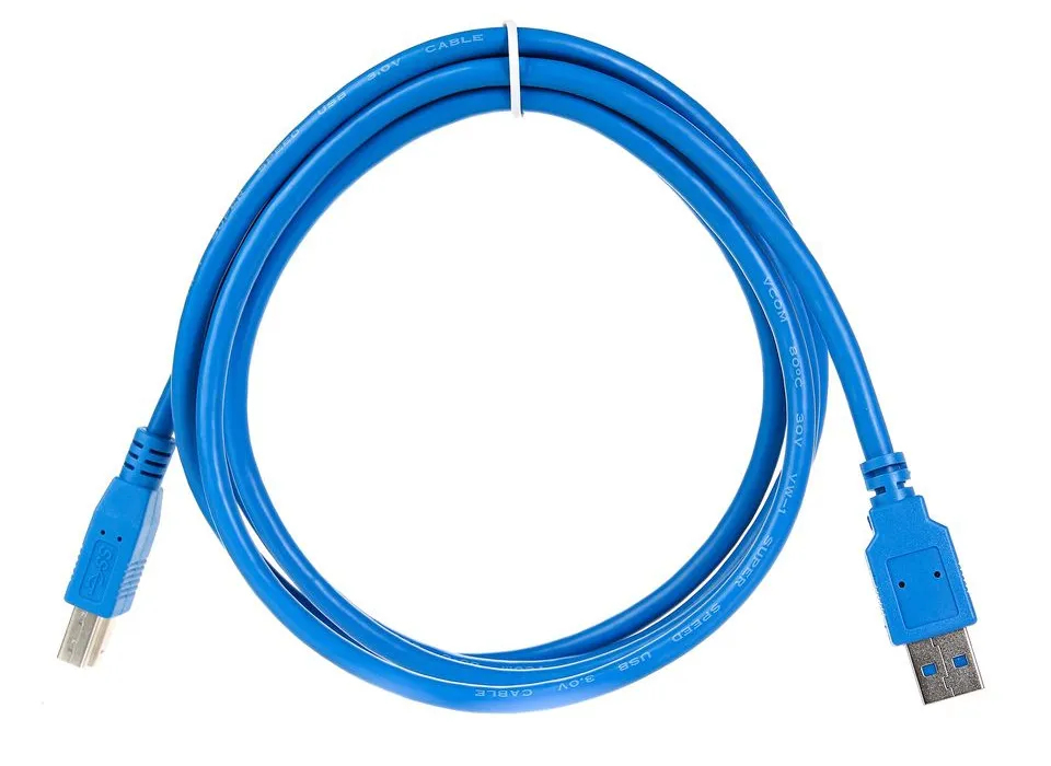 Кабель USB 3.0 (Type A - Type B) VCOM 1.8 метра синий (VUS7070-1.8M)-2