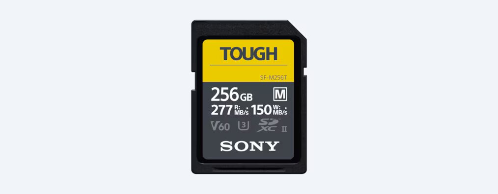 Карта памяти SDXC 256Гб Sony SF-M256T TOUGH Class 10 UHS-II V60 W-150/R-277 MB/s-1