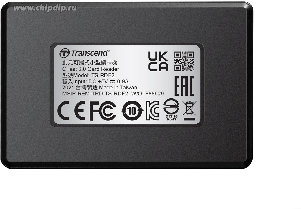 Кард-ридер Transcend CFast 2.0 TS-RDF2 (microUSB 3.1/ Gen 1/Type B)-5