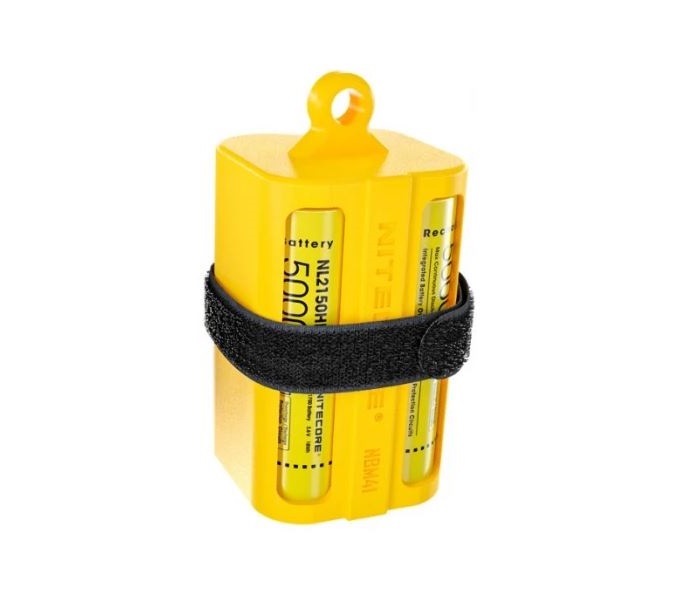 Бокс Силиконовый для четырех 21700/18650 АКБ желтый Nitecore NBM41-2