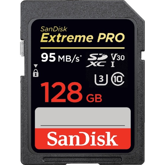 Карта памяти SanDisk Extreme Pro SDXC 128Gb UHS-I U3 V30 (95/90 MB/s) SDSDXXG-128G-GN4IN-1