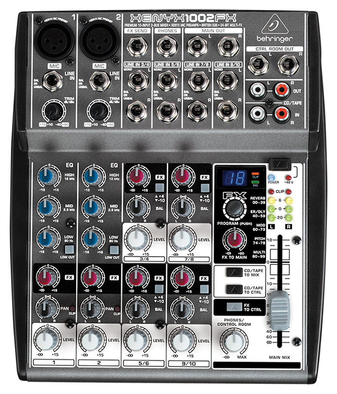 Behringer 1002FX 10-канальный аналоговый микшер-1