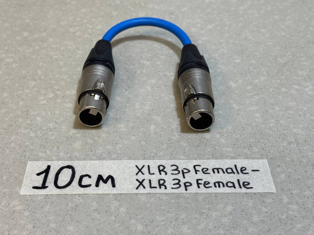 Кабель-переходник XLR_3pin(Female)一XLR_3pin(Female) BL(10)См-1