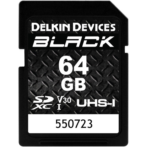 Карта памяти Delkin Devices Black Rugged SDXC 64GB UHS-I V30-1