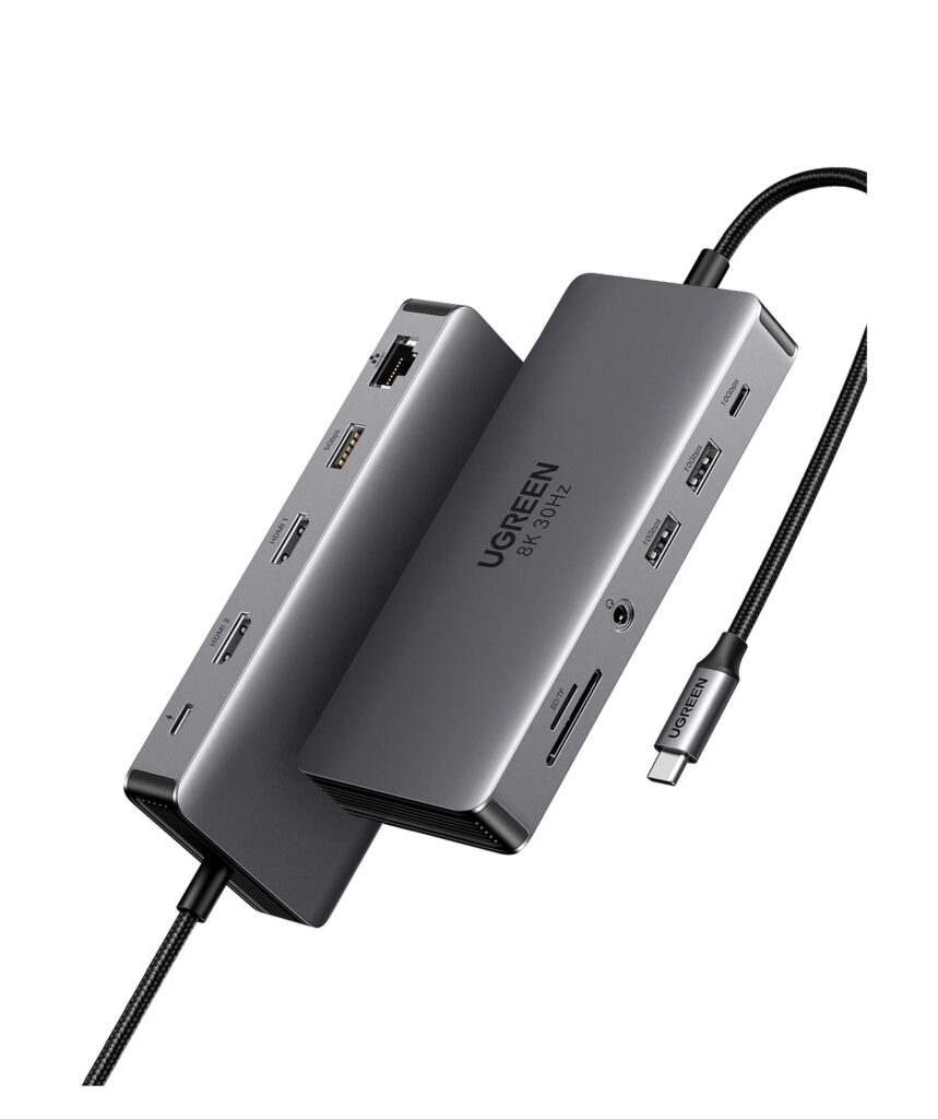 USB-концентратор UGREEN CM681 Revodok Pro 11-in-1 8Kх30Hz USB-C, цвет:серый-1